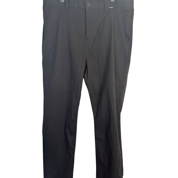 NWT Hurley Mens Worker 34 Slim Fit Pants Black  Cotton Blend 14.5" Leg Opening - Picture 5 of 16